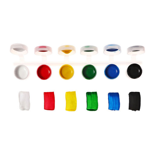 Краска акриловая, набор 6 цветов х 5 мл, Calligrata Kid (повышенное содержание пигмента), морозостойкие