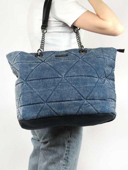 Сумка женская текстиль DJ-7050-2-BLUE JEAN 1отдел, синий SALE 261486 - Bobo фото 5