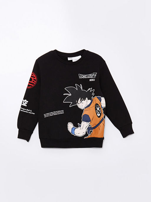 Dragon Ball Bask?l? Erkek ?ocuk Kal?n Sweatshirt