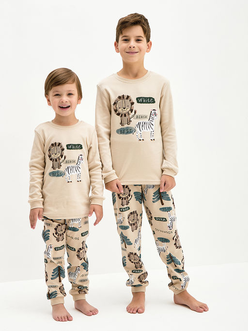 Бежевая пижама для мальчика - Kogankids фото 21