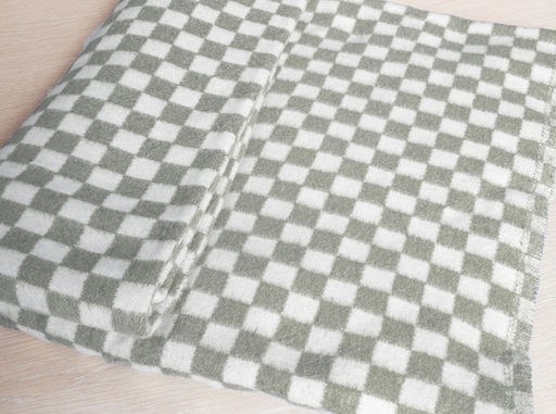 Одеяло байковое ОБ-200 172*205 клетка цв. серый (Россия)