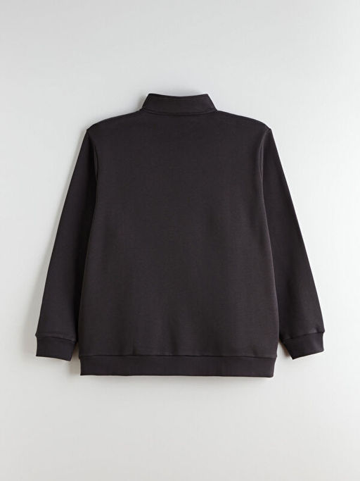 B?y?k Beden Dik Yaka Erkek Sweatshirt