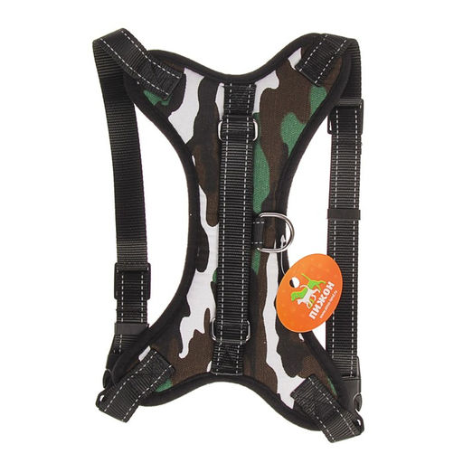 Шлейка К7 мягкая светоотражающая, размер L, ОГ 64-86 см, вес 18- 27,5 кг, хаки - Пижон фото 8