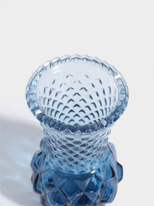 Ваза стекло настольная "Миниатюра" (набор 5 шт) 11,5-13 см, синий