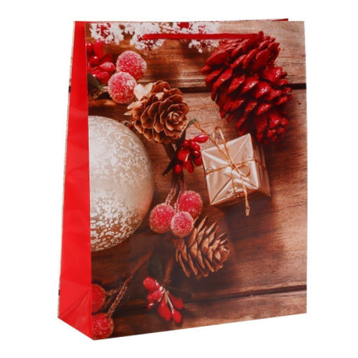 Цена за 12 шт. Пакет подарочный 26x32x9см / 449S /уп 12/960/Новый год - Галеонтрейд фото 4