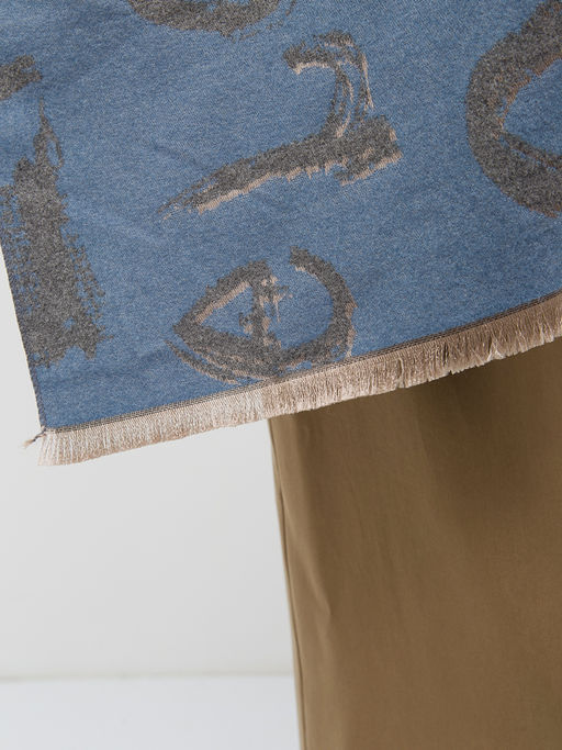 В составе шерсть и кашемир! теплый двусторонний палантин - Tantino фото 9