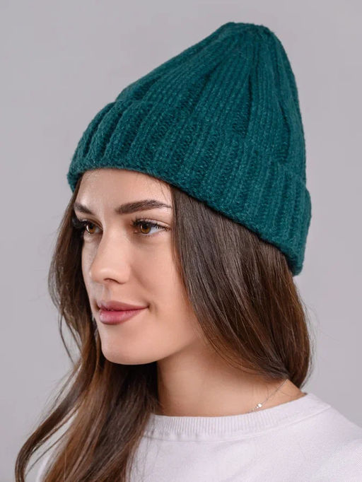 Базовая шапка бини с отворотом - Pretty mania фото 2