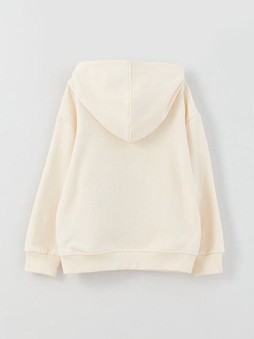 Bask?l? Uzun Kollu K?z ?ocuk Hoodie - Waikiki фото 2