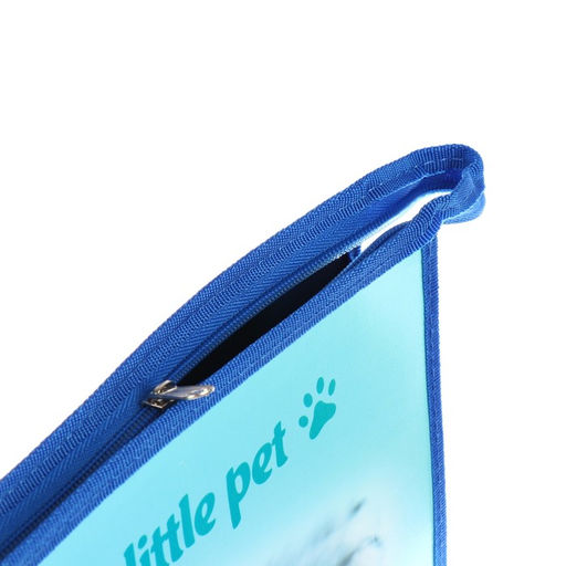 Папка для тетрадей А4, 245 х 340 х 50 мм, молния сверху, ламинированный картон, Серый котёнок на полу - Calligrata фото 3