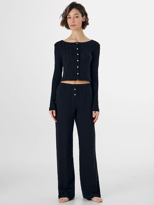 Брюки домашние женские черные