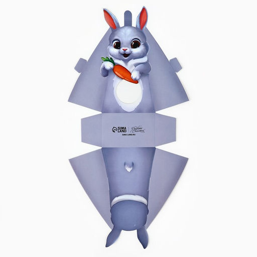 Цена за 5 шт. Коробка складная с окном «Кролик», 9×14×6 см