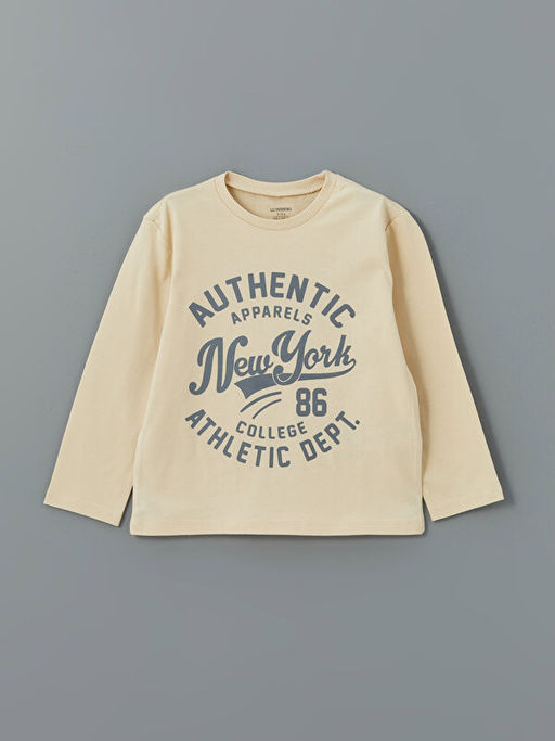 Bisiklet Yaka Bask?l? Erkek ?ocuk Ti??rt 2li