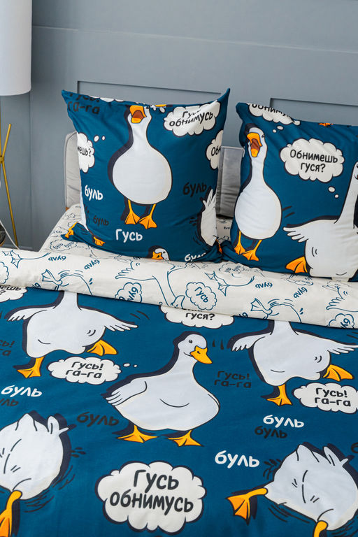 КПБ Павлинка Гусь обнимусь (синий) бязь - Протекс фото 6