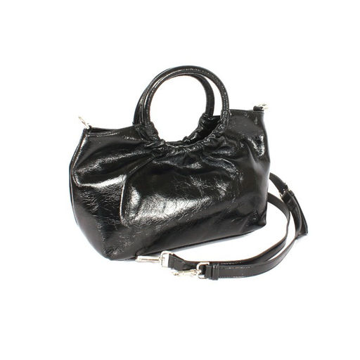 Сумка женская натуральная кожа XYN-3576, 1отд+еврокарман, плечевой ремень, черный 265569