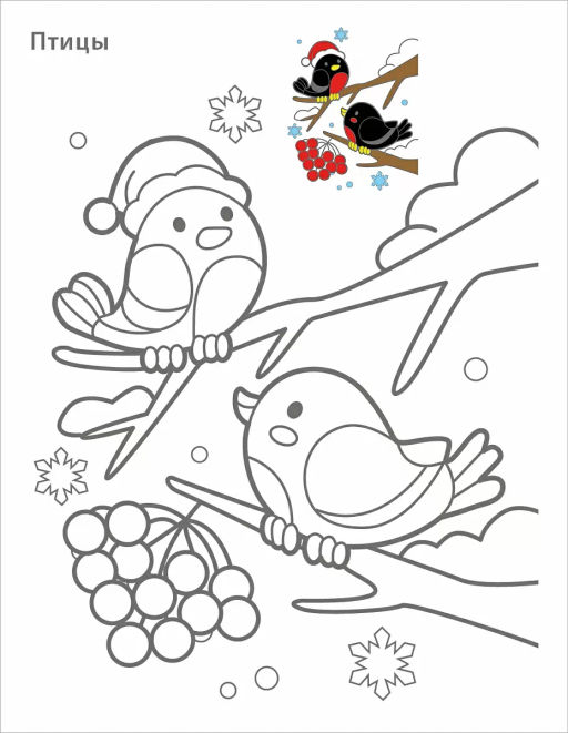 Самые первые раскраски. Новогодняя раскраска. 3+
