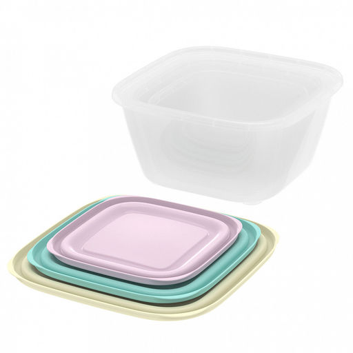 Контейнер для продуктов Прованс, набор 3 шт: 0,6л, 1л, 1,7л, полипропилен, подходит для СВЧ (Россия) - Домашняя мода фото 3