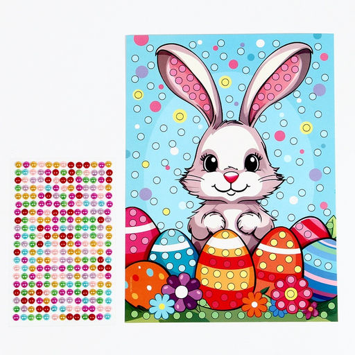 Цена за 2 шт. Аппликация жемчужными полубусинами «Пасха: зайка»