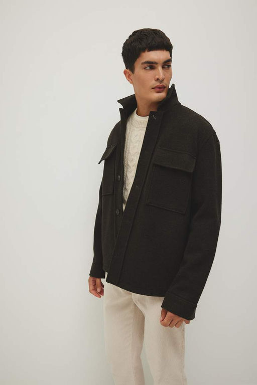 Куртка-рубашка с длинными рукавами и воротником-поло Relax Fit - Defacto фото 4