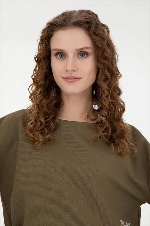 Женский свитшот цвета хаки - U.s. polo assn фото 2