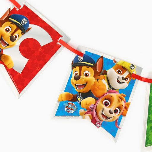 Гирлянда на ленте «С Днем Рождения», Щенячий патруль, 176 см