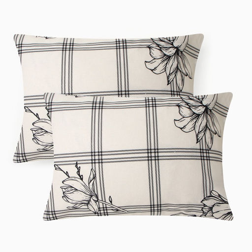 Комплект наволочек Этель Ink flowers 50х70см - 2шт, бязь 125 г/м2, хл 100%  фото 7