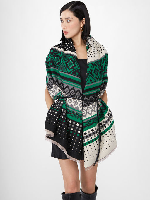 в составе ШЕРСТЬ и КАШЕМИР Большой, мягкий, теплый однотонный двусторонний палантин. - Tantino фото 5