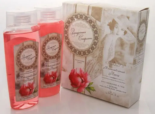 Набор "ЗАГАДОЧНАЯ СКАРЛЕТ" Таинственный Пион (Шампунь 250мл + Крем-Гель д/душа 250мл).10