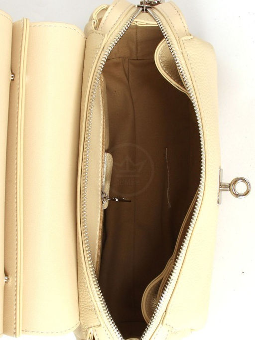 Сумка женская натуральная кожа GU 2066-76010, 2отд, плечевой ремень, молочный SALE 265749 - Adelia фото 3