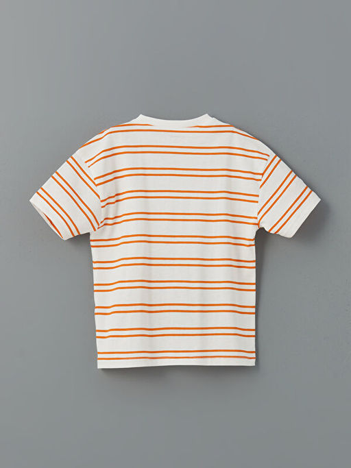 Bisiklet Yaka ?izgili Erkek Bebek Ti??rt