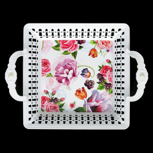 Поднос квадратный с ручками 26 см / JCA508H /уп 60/ - Галеонтрейд фото 3