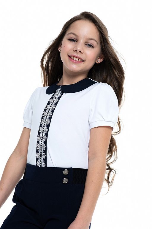 Белая школьная блузка Инфанта, модель 0635