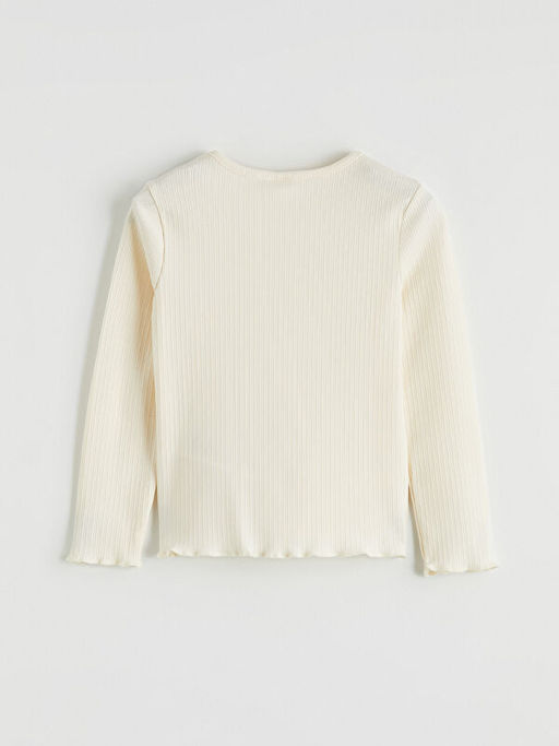 Bisiklet Yaka Fitilli F?rf?rl? K?z ?ocuk Ti??rt