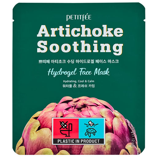 Petitfee Artichoke Soothing Hydrogel Face Mask 32g*1ea - Противоотёчная гидрогелевая маска с артишоком 32гр.*1шт