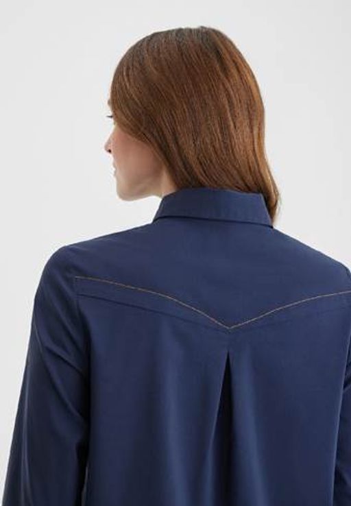 Блузка женская LA-311510-DN, 
темно-синий - Steinberg фото 3