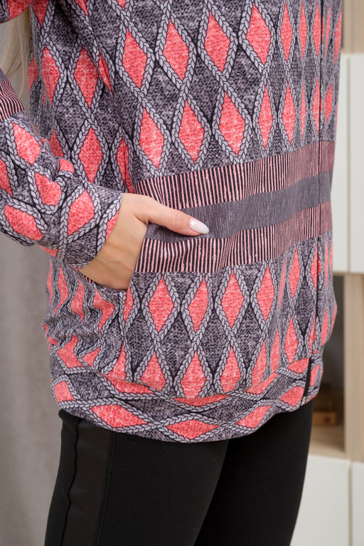 Кофта женская из футера 2-х нитка Снежана ромб - Амадэль фото 8