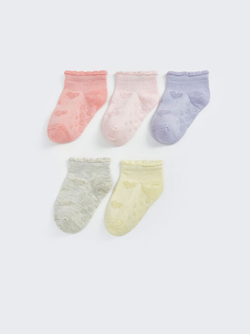 Desenli K?z Bebek Patik ?orap 5li