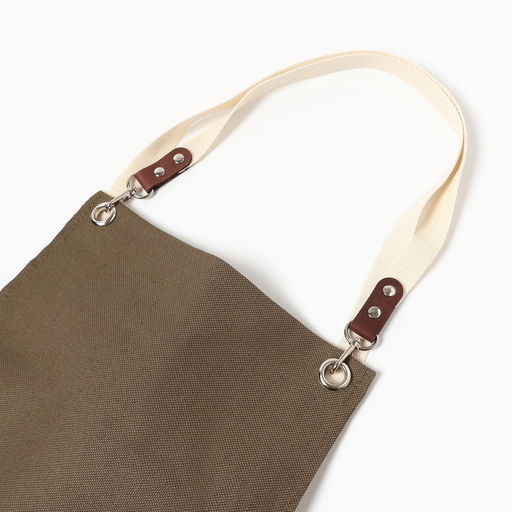 Фартук кухонный «Этель» Minimalist design, 60×70 см, лён 45%, хлопок 55%, 395 г/м², зелёный