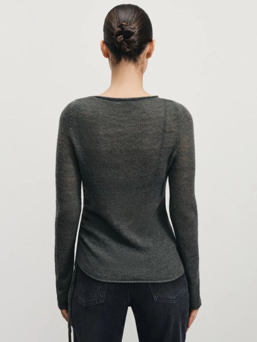 Джемпер с драпировкой с содержанием шерсти / Zarina фото 5