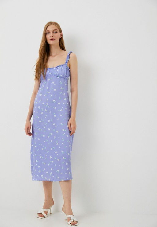 Сиреневое платье с цветочным принтом - Incity фото 4