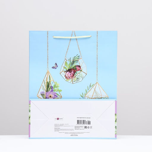 Пакет подарочный Букеты 26 х 32 х 12 см - Simaland фото 2