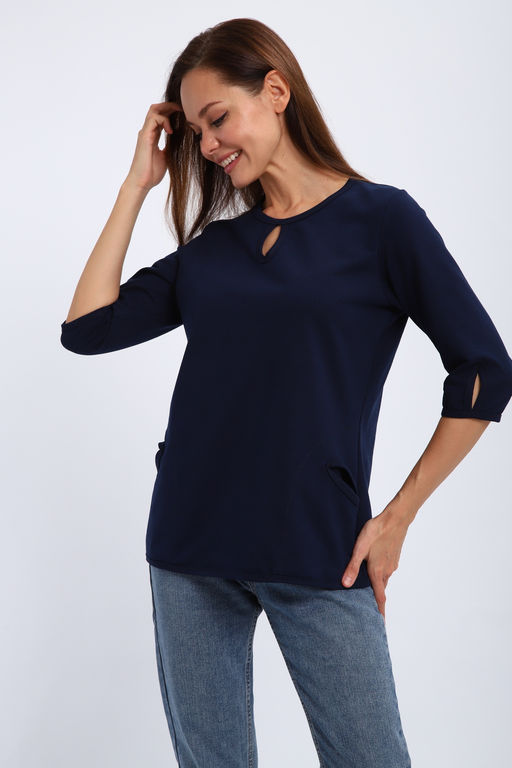 Кофта женская из футера 2-н Анфиса индиго