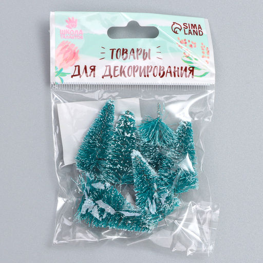Декор для творчества «Ёлка», в наборе 6 шт., размер 1 шт. — 3.5×2×2 см