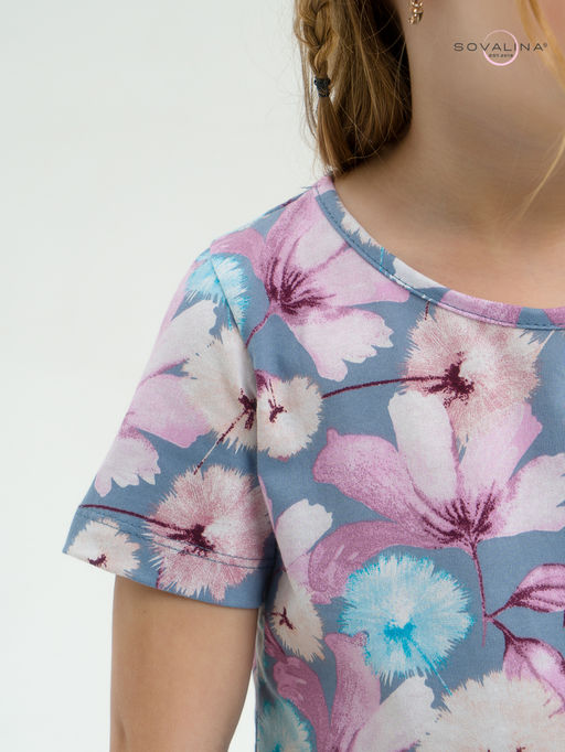 Костюм Актив лиловые одуванчики-деним - Sovalina фото 29