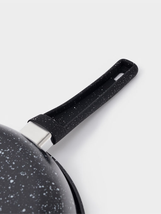 Сковорода Доляна Black Rock, d=26 см, ручка софт тач, антипригарное покрытие, индукция, чёрная