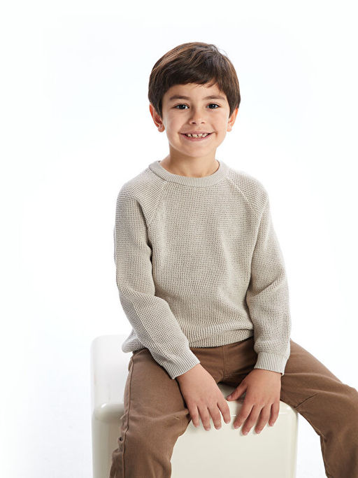 Bisiklet Yaka Erkek Bebek Triko Kazak