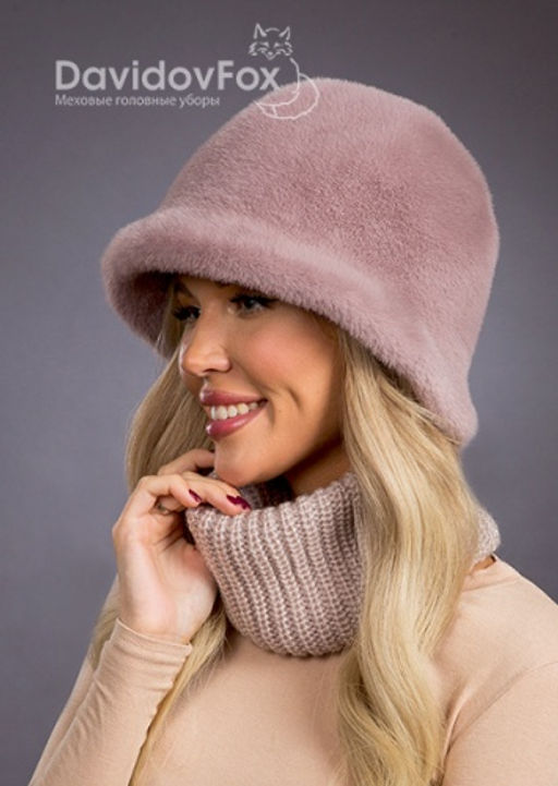 Шапка Шляпка экомех капор капучино