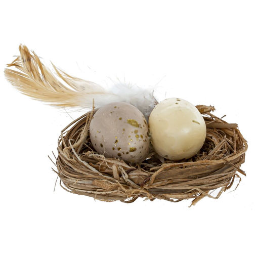 Изделие декоративное Гнездо пасхальное, L6,5 W6,5 H2 см, 3в. - Remeco фото 2