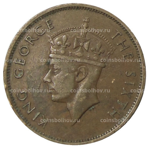 Монета 1 цент 1950 года Британский Гондурас