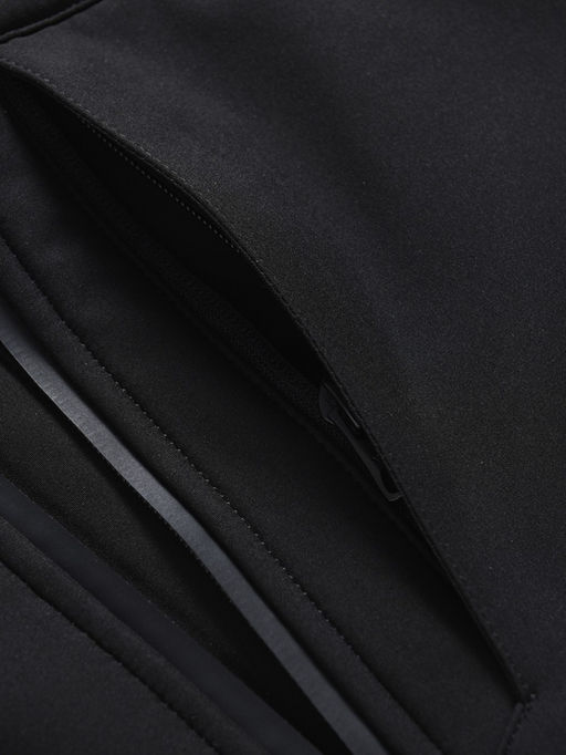 Ветровка мужская софтшелл виндстоппер с капюшоном спортивная черного цвета 9615_1Ch