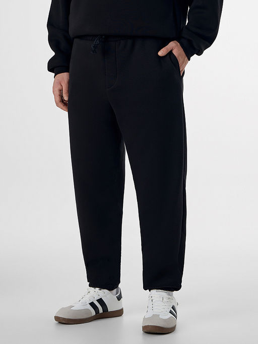 Теплые брюки мужские черные с начесом